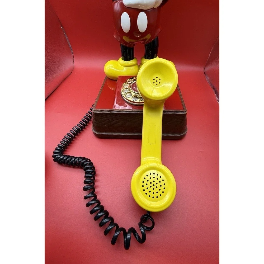 Disney Standing Mickey Mouse Rotary Dial Telephone Desk Phone 1976 Landline 15